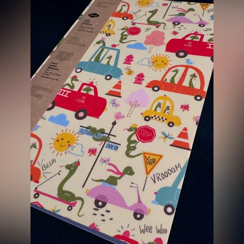 Denik Soft Touch Traffic Snakes Classic Layflat Journal Notebook 144 lined pages
